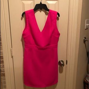 Short hot pink flaunty mini dress